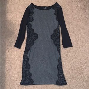 black and grey lace dress